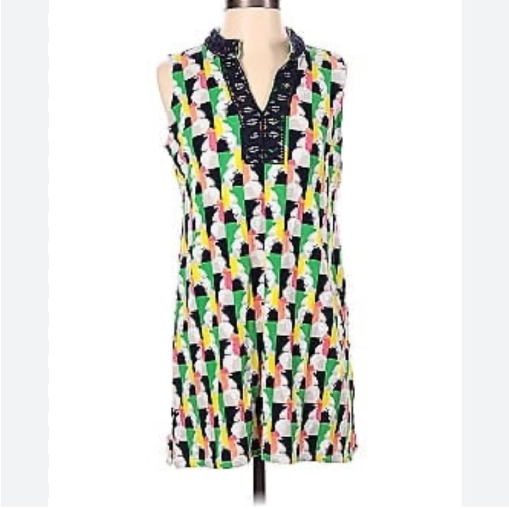 Crown & Ivy elephant link crochet V neck dress Sz 2X NWT